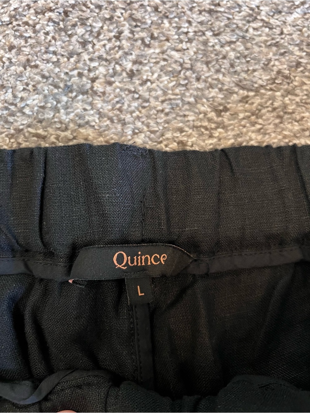 Quince 100% European Linen Pants Black L - Picture 12 of 14